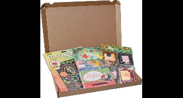 Knutsel pakket Jongens - Knutselpakketten - Knutselkoffer & Knutseldoos - Knutselbox - Knutselpakket Kinderen - Vouwblaadjes - Klei Figuur - Vingerpopjes Dieren - 3D Dotty Art Set