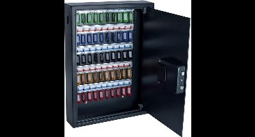 PAVO - Sleutelkast - Metaal - 50 Haken - Zwart