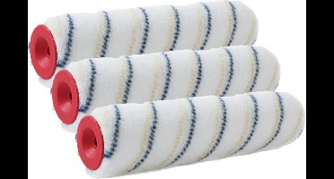 Sorex Muur vacht anti- Set van 3x stuks -spat verfroller nylon pluisvrij - 6,2 x 18 cm - Verfspullen - Schilderen