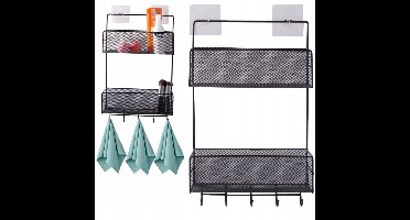 Pingyang Rongrong - Wandplank - Metalen Organizer - Zwart - 42cm