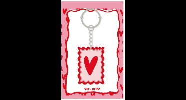 KP® Sleutelhanger Rechthoek Hartje