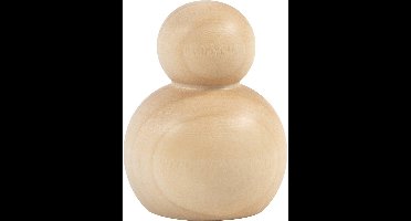 CC Wooden Figure Body, Round, H: 5 cm, 5 pc/ 1 pack