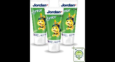 3 x Jordan - Junior - Tandpasta - 6-12 jaar - 50 ml - Grootverpakking - Tandpasta Voor Kinderen - Tandpasta 6-12 Jaar - Fluoride 1450 Ppm - Tandpasta Voor Wisselgebit - Gezond Gebit