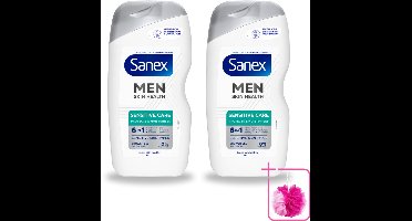 2 x Sanex – Douchegel – Men Sensitive – 400 ml - Bulkverpakking - Gevoelige mannenhuid - Douchegel