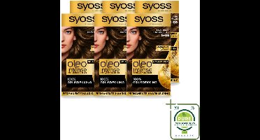 6 x SYOSS - Oleo Intense 5-86 - Haarverf - Permanente Haarkleuring - Lichtbruin - Langdurige Kleur - Grootverpakking - Haarkleuring - Olie-geactiveerde Kleur - Zonder Ammoniak - Lichte Bruine Kleur - Haarkleur