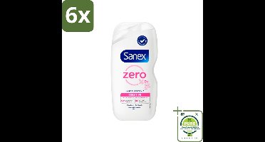 Sanex Zero% - Douchegel - Gevoelige Huid - 0% Parfumsulfaten - Hypoallergeen - 400 ml - Voordeelverpakking - 6 stuks - Douchegel - Gevoelige huid