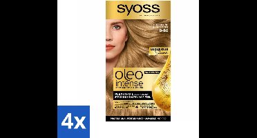 4 x SYOSS - Oleo Intense 8-86 Golden Dark Blond - Haarverf - Zonder Ammoniak - Grijsdekking - Langdurige Kleur - Permanente Haarkleuring - Haarkleur - Grijsdekking - Haarkleuring Zonder Ammoniak - Arganolie
