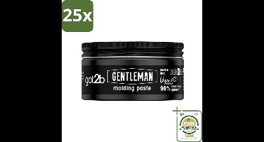 25 x Got2B - Molding Paste - Gentleman - 100 ml - Grootverpakking - Molding Paste Voor Mannen - Stijlvol Haar - Natuurlijke Finish - Hold Voor Haar - Verzorgd Haar