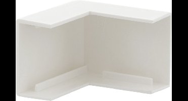 Attema P25 Kabelgoot Buitenhoek met Montageplaat - Geschikt voor Buitengebruik - Kleur Polarwit - Verpakking van 2 Stuks - Afmetingen 40 x 40 x 27 mm - Voor P25 Kabelgoten