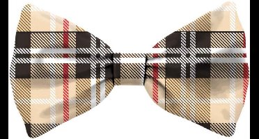 PLENTY GIFTS VLINDERSTRIK HOND GERUIT BEIGE
