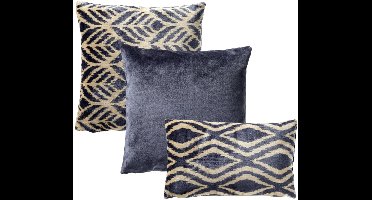 Hoii - KUSSENSET | 3-delig | Celeste Signature | blauw | Hoii | inclusief veren binnenkussens