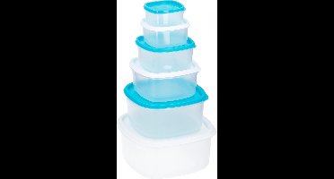 Non-branded Opbergdozenset Polypropyleen Wit/blauw 12-delig