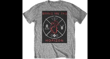 Bring Me The Horizon - Heart & Symbols Heren T-shirt - L - Grijs