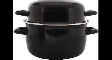 Imperial Kitchen - Mosselpan - Emaille - Ø 24 cm - Zwart