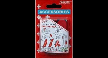 FASTECH® 687-330 Klittenband Met riem Haak- en lusdeel (l x b) 350 mm x 20 mm Zwart, Rood 2 stuk(s)
