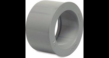 Verloopring PVC-U 80 mm x 125 mm lijmmof x spie grijs