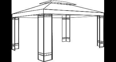 Deuba Stalen frame paviljoen Elda XXL 3 x 4m
