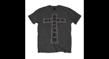 Black Sabbath - Cross Heren T-shirt - XXL - Grijs