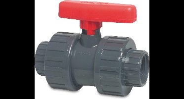 Mega Kogelkraan PVC-U 1" binnendraad 10bar DN25 grijs type Safe 625