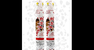 Confetti kanon - Party Popper - Shooter - 60cm - Papieren Harten - Wit - 2 Stuks