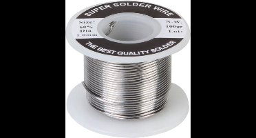 Velleman Soldeer, Sn 60 % Pb 40 %, 1 mm, 100 g, spoel, enkel voor professioneel gebruik