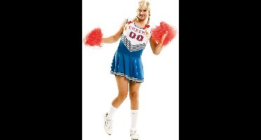 Cheerleader Kostuum Man Blauw Animator - Maat M-L
