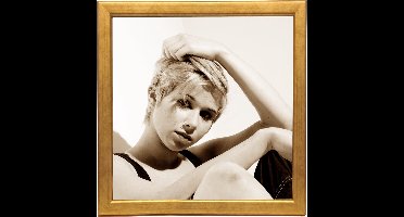 Mat gouden houten fotolijst 20x20cm