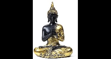 Boeddhabeeld – Biddende Boeddha met Antieke Finish uit Thailand - 22 cm