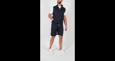BASKO - ZOMERSET - GILET + SHORT - BLAUW - MAAT S