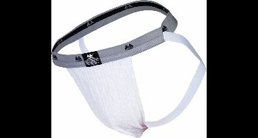 MM Sports The Original Swimmer/Jogger Jockstrap 1 inch White - MAAT XL - Heren Ondergoed - Jockstrap voor Man - Mannen Jock