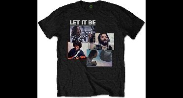 The Beatles - Let It Be Recording Shots Heren T-shirt - L - Zwart