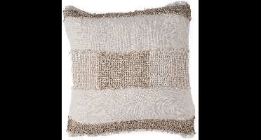 The Linen Threads Cushion Cover - White Natural