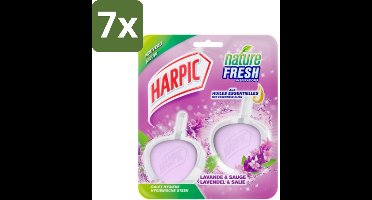 7 x Harpic Toiletblok Lavendel 2 stuks per verpakking - Toiletblok - Reiniging Toilet - Fris Toilet - Lavendel En Salie - Hygiëne Toilet