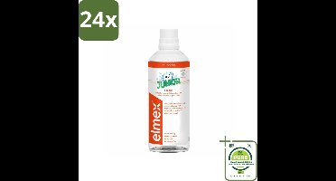 Elmex Mondspoeling Junior (5-12 Jaar) 400 ml - Voordeelverpakking - 24 stuks - Tandspoeling voor jongeren - Gaatjesbescherming