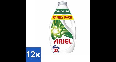 12 x Ariel - Vloeibaar Wasmiddel - Original - 30 Wasbeurten - 1350 ml - Wasmiddel - Ariel - Vloeibaar Wasmiddel - Wasverzachter - Vlekkenverwijderaar