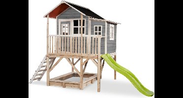 EXIT Loft 550 Houten Speelhuis - Speelhuisje voor Buiten - FSC Hout - Kinderen - Grijs