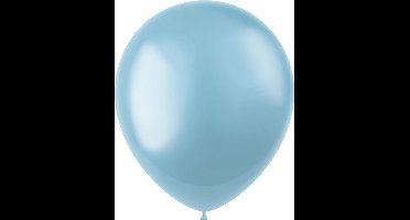 Ballonnen Radiant Sky Blue Metallic 33cm - 50 stuks
