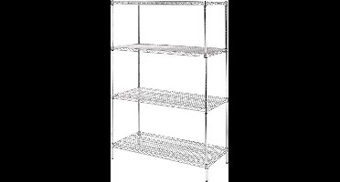Vogue voorraadrek met 4 schappen 122x61cm