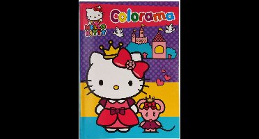 Colorama - Hello Kitty bij het Kassteel - Kleurboek - Kleuren - 48 Kleurplaten voor de allerkleintjes - 3 jaar+ - Uitermate geschikt voor kleurpotloden en wasco