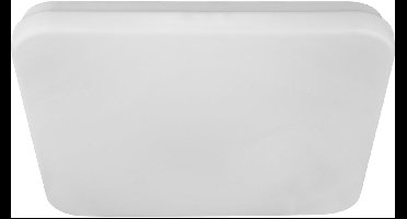 LED plafondlamp vierkant wit opaal woonkamerlamp modern, metaal, 28W 1000Lm warm wit, LxBxH 33,5x33,5x5 cm