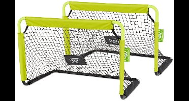 EXIT Tempo Voetbaldoel 90x60cm - Set van 2 - Voetbal Goal - Voor Kinderen - Tuin