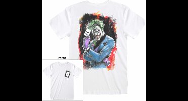 T-Shirt met Korte Mouwen DC Comics Batman Card Wit Uniseks - S