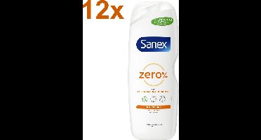 Sanex - Zero% - Nourishing - Douchegel - 12x 725ml - Droge huid - Voordeelverpakking