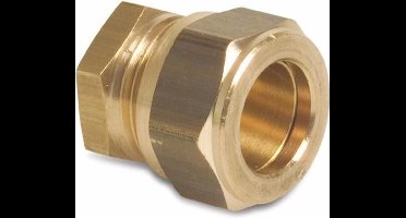 Bonfix Eindkap messing 12 mm knel KIWA/GASTEC