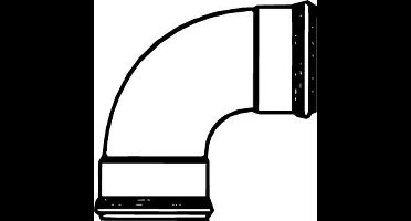 Pipelife pvc bocht 90 2xmof 160