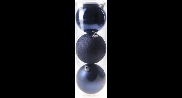 Cosy&Trendy XL Kerstbal nachtblauw - Ø 15 cm - Set-3