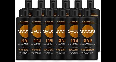12 x Syoss Repair Shampoo - Shampoo - Herstel - 440 ml - Voordeelverpakking - 12 stuks