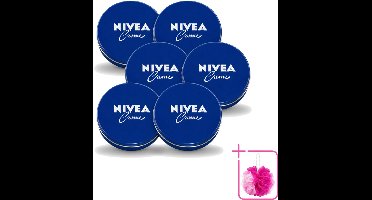 6 x Nivea – Crème – 150 ml - Bulkverpakking - Nivea Crème - Douchemop - Hydraat