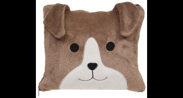 Atmosphera Kids Adrez Plaid Kussen Deken - 100x150cm - Bruin