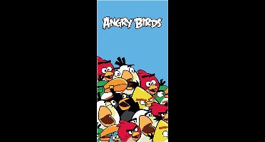 Angry Birds Crowd Strandlaken - 75x150 cm - Blue